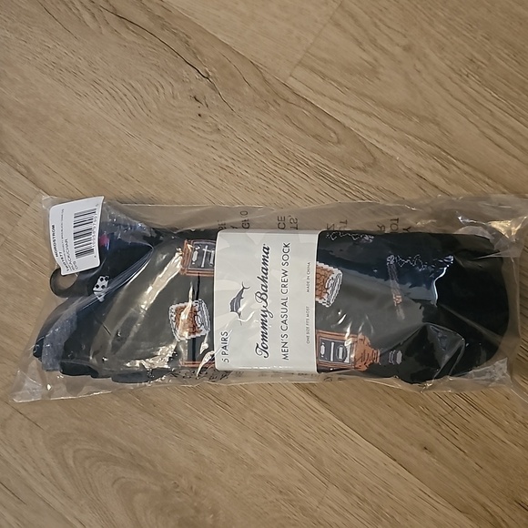 New Men's Quality Tommy Bahama 5 Pack Casino Themed Party Socks Black One Size - Picture 5 of 6